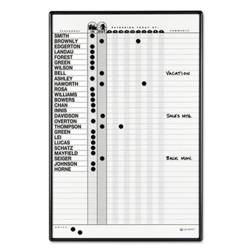 Quartet® Magnetic Employee In-out Board, Porcelain, 24 X 36, Gray-black Aluminum Frame freeshipping - TVN Wholesale